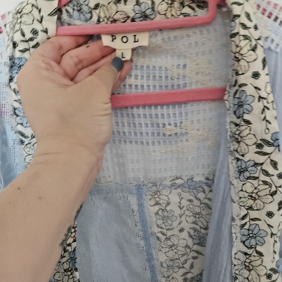 POL Floral Lace Kimono Size Large NWOTs - Picture 6 of 14